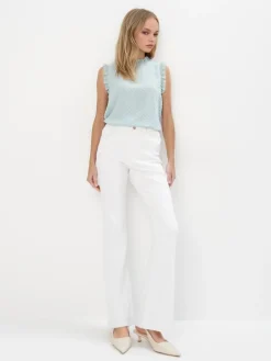 T-shirts, Tops></noscript>MOHITO Elegant top with stand up collar Grün