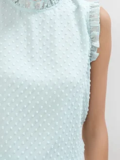 T-shirts, Tops></noscript>MOHITO Elegant top with stand up collar Grün