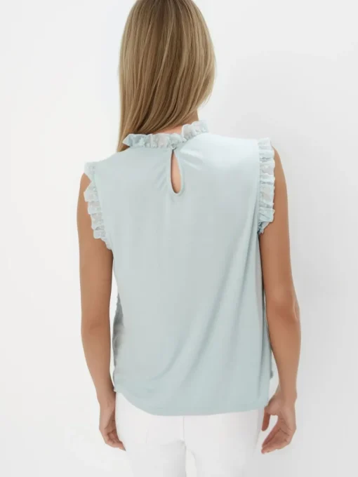 T-shirts, Tops>MOHITO Elegant top with stand up collar Grün