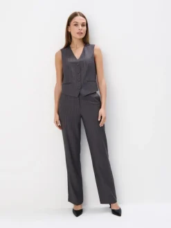 Anzüge|Blazer>MOHITO Elegante Weste mit Streifen Grau