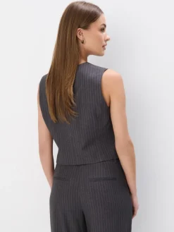 Anzüge|Blazer></noscript>MOHITO Elegante Weste mit Streifen Grau