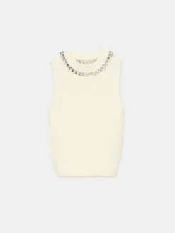 Pullover></noscript>MOHITO Elegantes Stricktop mit Kette Creme