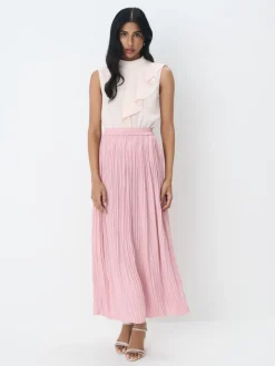 Röcke>MOHITO Faltenrock In Maxi-Länge Pink