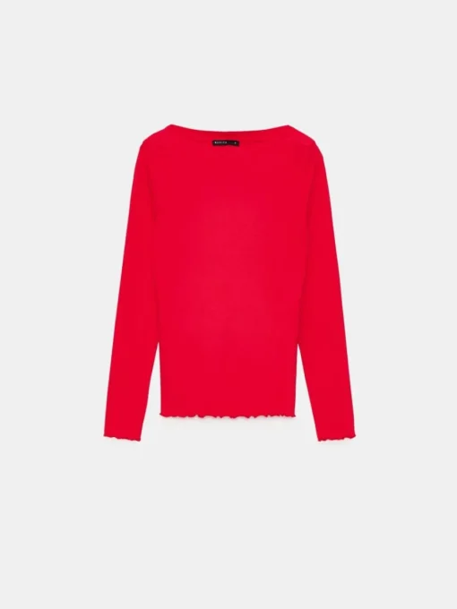 Blusen, Hemden>MOHITO Figurbetonte Bluse Rot