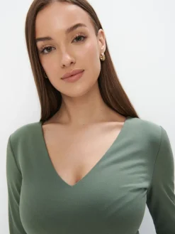 Blusen, Hemden>MOHITO Figurbetonte Bluse Grün