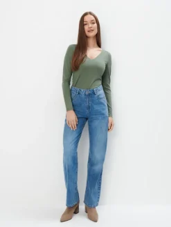 Blusen, Hemden>MOHITO Figurbetonte Bluse Grün