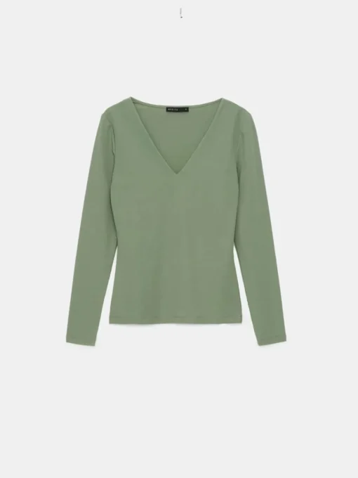 Blusen, Hemden>MOHITO Figurbetonte Bluse Grün
