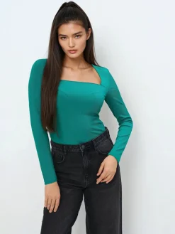Blusen, Hemden>MOHITO Figurbetonte Bluse Grün