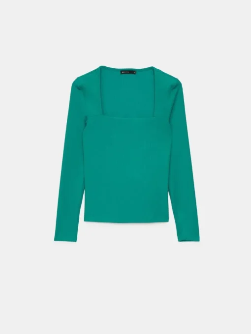 Blusen, Hemden>MOHITO Figurbetonte Bluse Grün