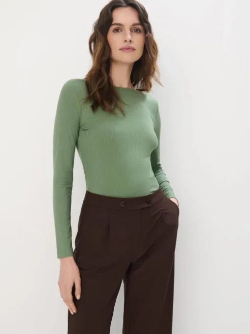 Blusen, Hemden>MOHITO Figurbetonte Bluse Olivgrün