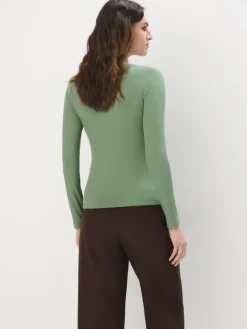 Blusen, Hemden></noscript>MOHITO Figurbetonte Bluse Olivgrün