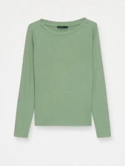 Blusen, Hemden></noscript>MOHITO Figurbetonte Bluse Olivgrün