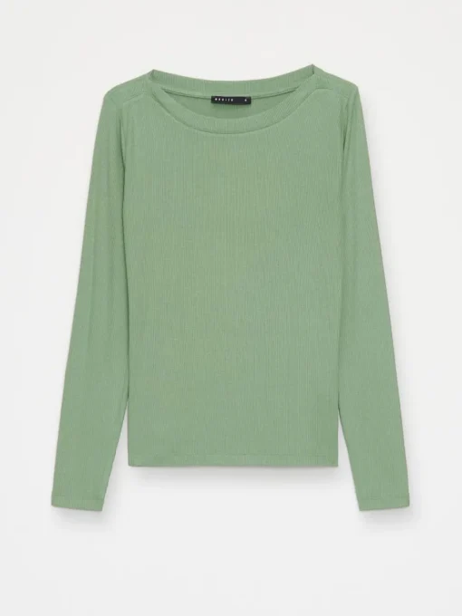 Blusen, Hemden>MOHITO Figurbetonte Bluse Olivgrün