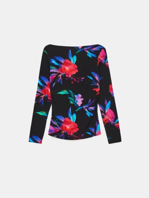 Blusen, Hemden>MOHITO Figurbetonte Bluse mit Muster Schwarz