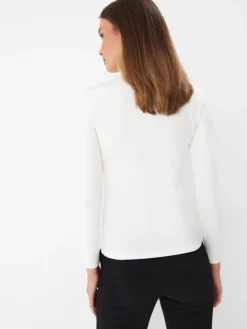 Pullover></noscript>MOHITO Figurbetonter Rollkragenpullover Creme