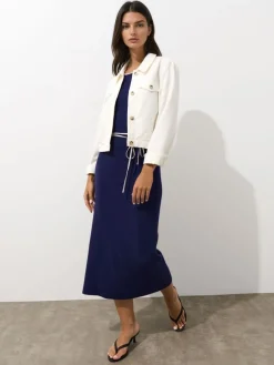 Coming Soon!>MOHITO Figurbetontes Midikleid Navy