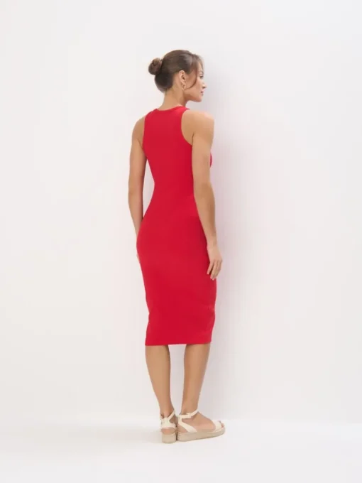Bestsellers>MOHITO Figurbetontes Midikleid Rot