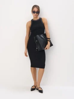 Bestsellers>MOHITO Figurbetontes Midikleid Schwarz