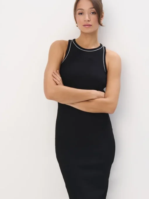 Bestsellers>MOHITO Figurbetontes Midikleid Schwarz