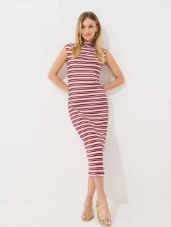 Midi, Maxikleider|Kleider, Overalls>MOHITO Figurbetontes Midikleid Pink