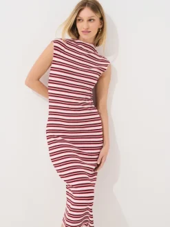Midi, Maxikleider|Kleider, Overalls>MOHITO Figurbetontes Midikleid Pink