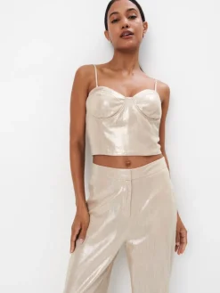 Blusen, Hemden>MOHITO Figurbetontes Top Goldbraun