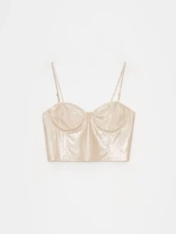 Blusen, Hemden></noscript>MOHITO Figurbetontes Top Goldbraun