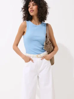 T-shirts, Tops>MOHITO Figurbetontes Top Blau