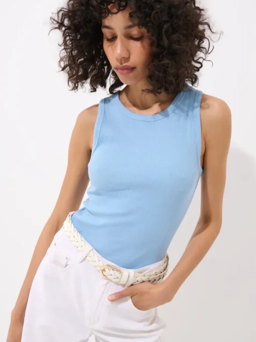 T-shirts, Tops>MOHITO Figurbetontes Top Blau