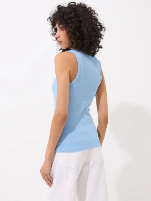 T-shirts, Tops>MOHITO Figurbetontes Top Blau