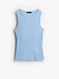T-shirts, Tops></noscript>MOHITO Figurbetontes Top Blau