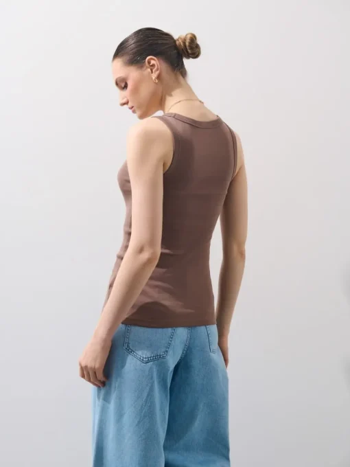 T-shirts, Tops>MOHITO Figurbetontes Top Kaffeebraun