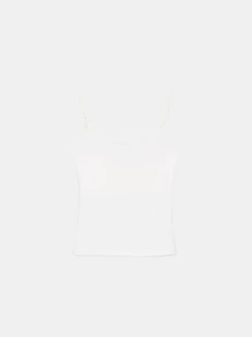 T-shirts, Tops>MOHITO Figurbetontes Top Weiu00df