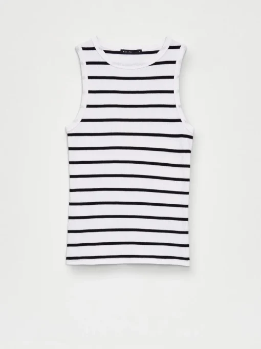 T-shirts, Tops>MOHITO Figurbetontes Top Weiu00df