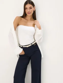 T-shirts, Tops>MOHITO Figurbetontes Top Weiu00df
