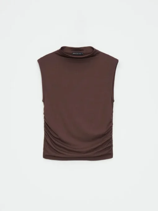T-shirts, Tops>MOHITO Figurbetontes Top Dunkelbraun