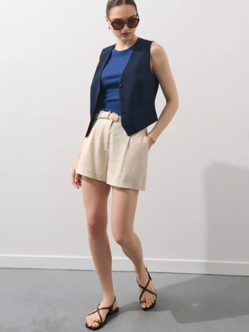 T-shirts, Tops>MOHITO Figurbetontes Top Navy