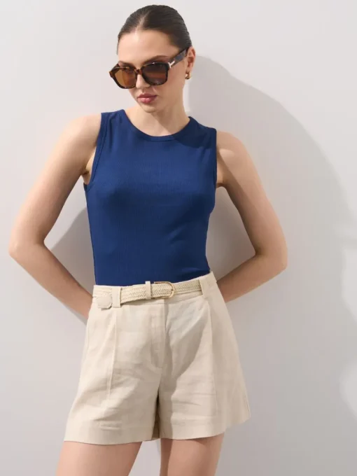 T-shirts, Tops>MOHITO Figurbetontes Top Navy
