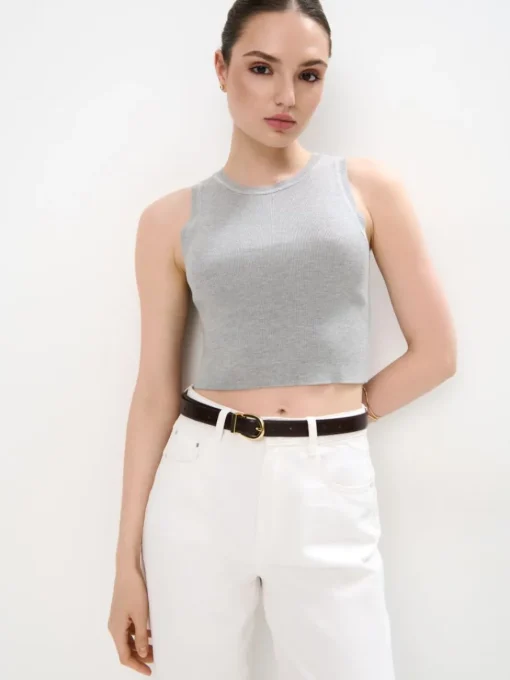T-shirts, Tops>MOHITO Figurbetontes Top Grau