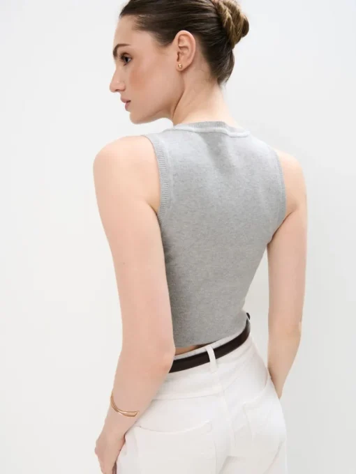 T-shirts, Tops>MOHITO Figurbetontes Top Grau
