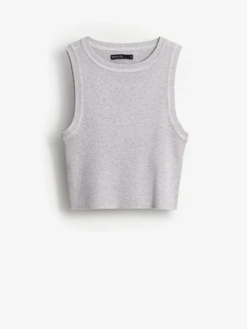 T-shirts, Tops>MOHITO Figurbetontes Top Grau