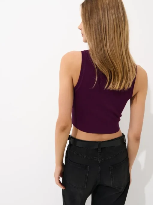 T-shirts, Tops>MOHITO Figurbetontes Top Kastanienbraun