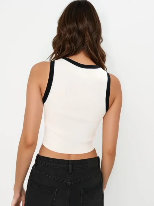 T-shirts, Tops>MOHITO Figurbetontes Top Creme
