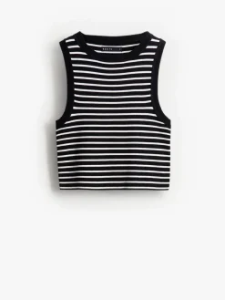 T-shirts, Tops></noscript>MOHITO Figurbetontes Top Schwarz