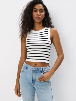 T-shirts, Tops>MOHITO Figurbetontes Top Creme
