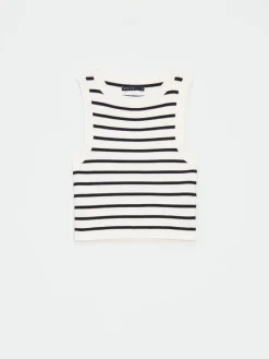 T-shirts, Tops></noscript>MOHITO Figurbetontes Top Creme