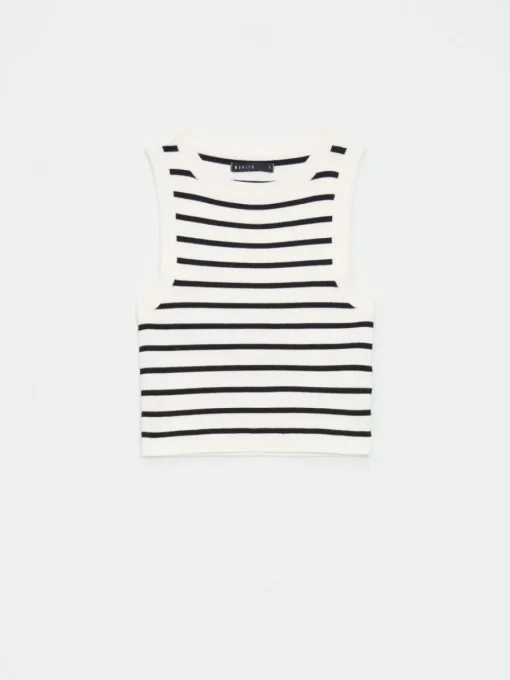 T-shirts, Tops>MOHITO Figurbetontes Top Creme