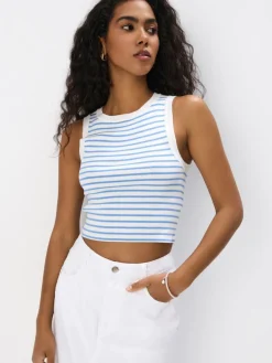 T-shirts, Tops>MOHITO Figurbetontes Top Blau