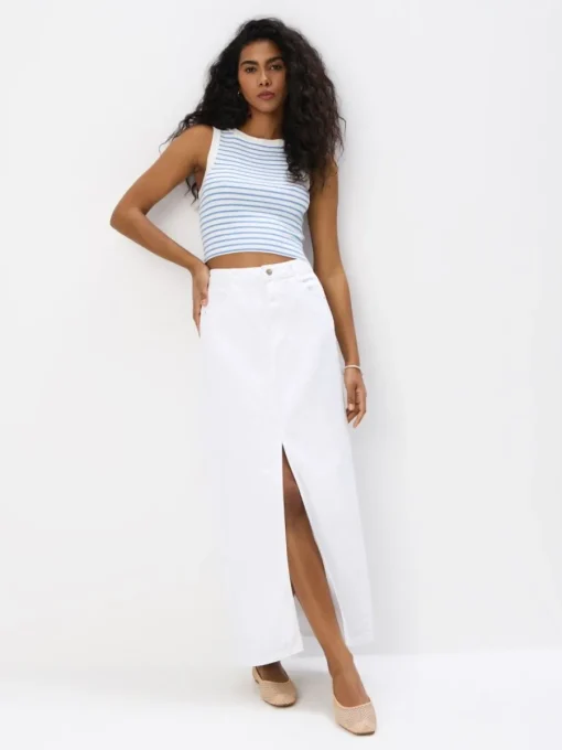 T-shirts, Tops>MOHITO Figurbetontes Top Blau