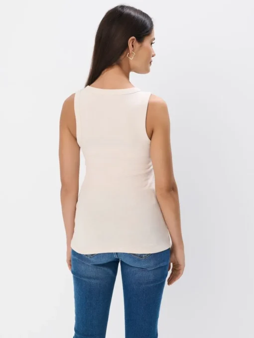 T-shirts, Tops>MOHITO Figurbetontes Top Beige